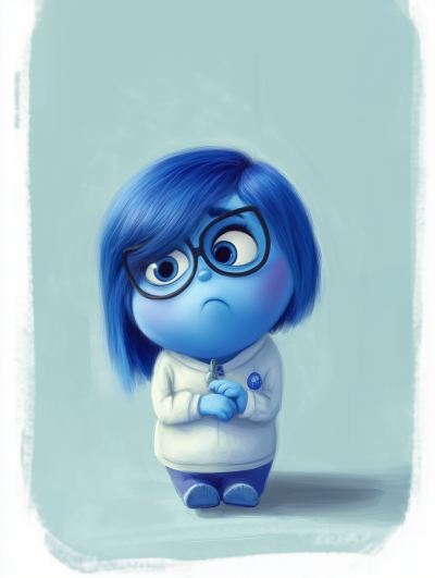 Sad Pixar Character Doodle