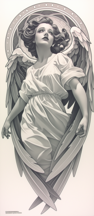 Chicano Angel Tattoo Design