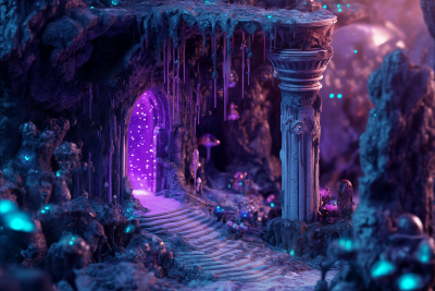 Atmospheric Dungeon Temple Diorama