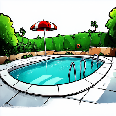 Empty Swimming Pool Illustration