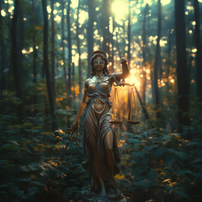 Justitia in the Forest