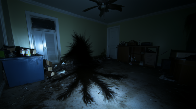 Scary Shadow in Dark Room