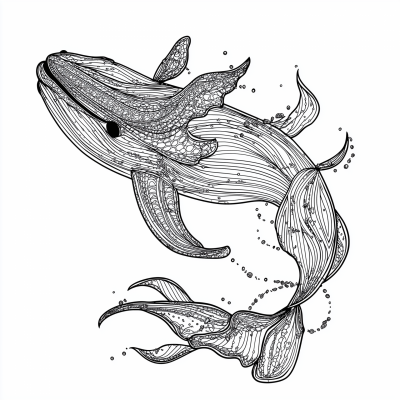 Whale Coloring Page