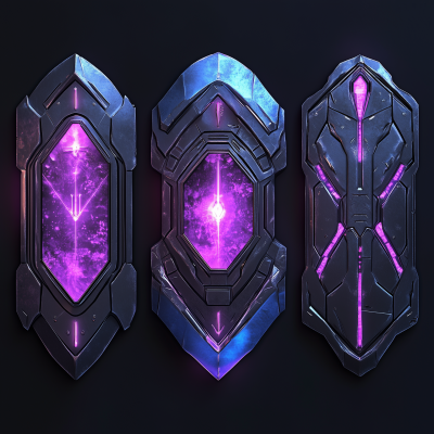 Futuristic Shields and Badges