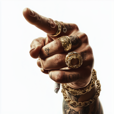 Hand Holding Joint with Rings