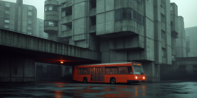 Bus in Grey London