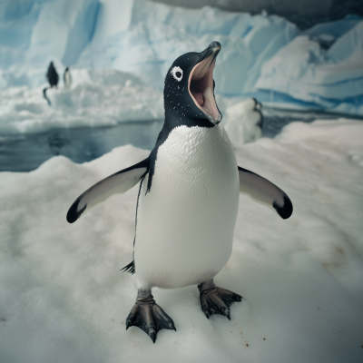 Penguins Watch Human Drama
