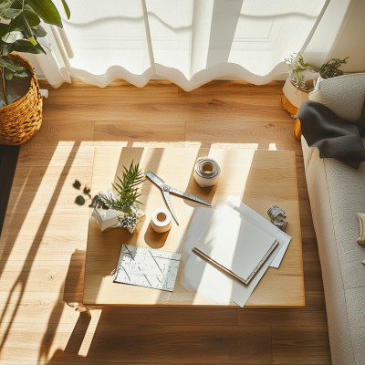 Bright Living Room Table
