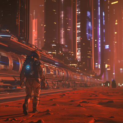 Martian Cyberpunk Metropolis