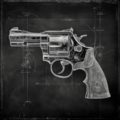 Vintage Revolver Diagram