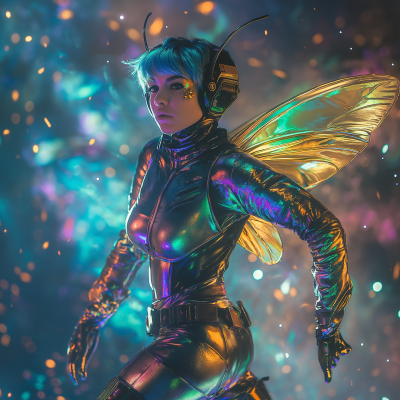 Cyberpunk Space Woman