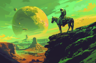Astronaut in Wild West