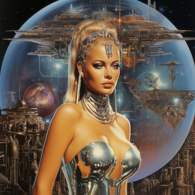 Retrofuturism Galaxy Queen
