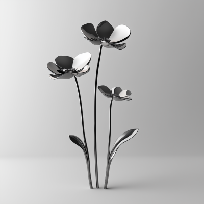 Reflective Metallic Flowers