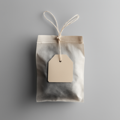 Tea Bag on Light Background