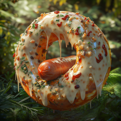 Iced Bratwurst Bagel