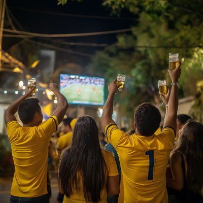 Friends Celebrating Soccer