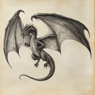 Majestic Dragon in Flight