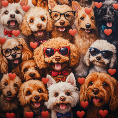 Cute Dogs with Glasses