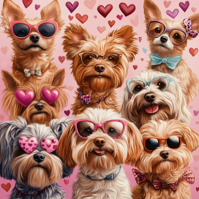 Cute Dogs with Glasses