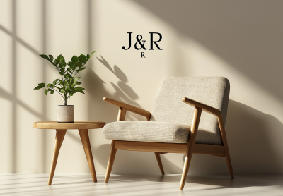 Modern Logo and Living Room Setup