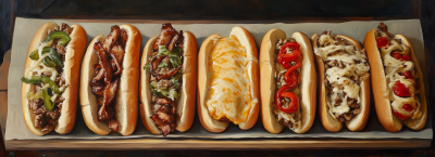 Antique Cheesesteak Painting