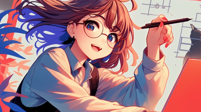 Female Artist Illustration