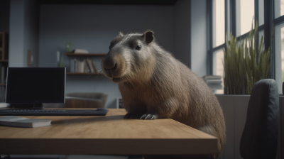 Capybara in Office