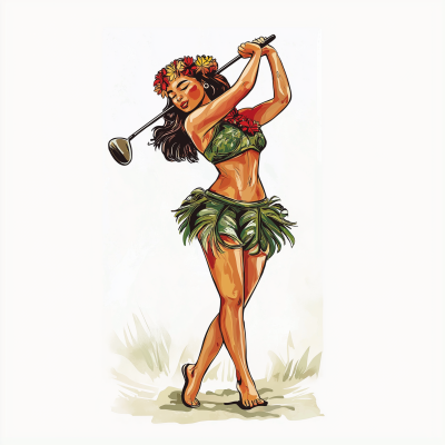 Hula Girl Golf Swing