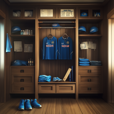 Indian Cricketer Locker Room