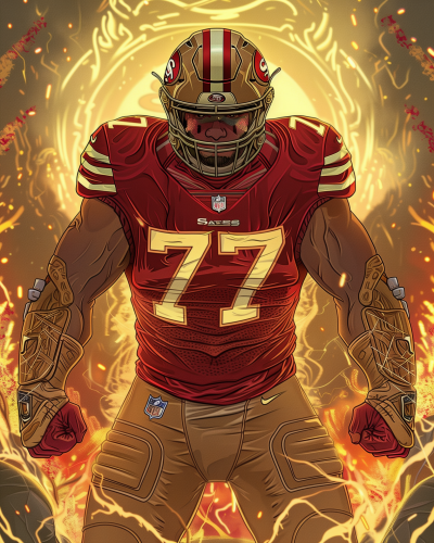 Full Body Image of Football Player