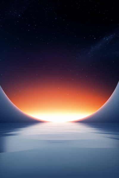 Minimalist Space Scene