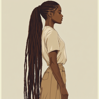 African American Woman with Dreadlocks