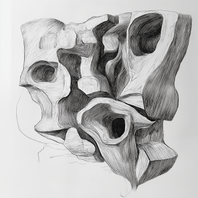 Rough Organic Forms Sketch
