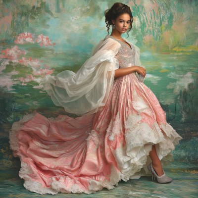 Elegant Woman in Gown