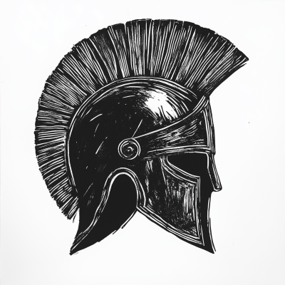 Spartan Helmet Illustration