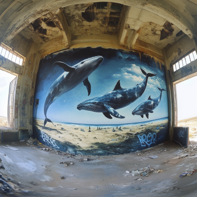 Rebellious Whales Street Art