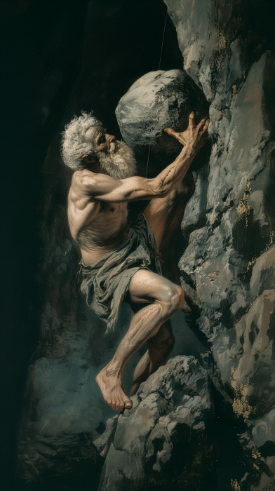 Sisyphus Engraving