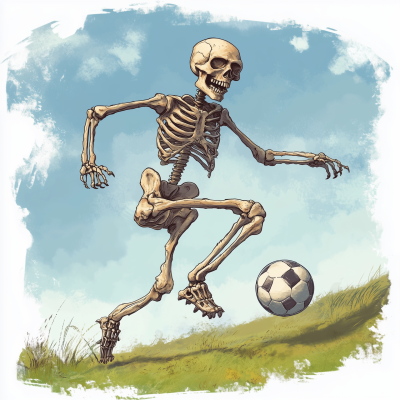 Skeleton Soccer Player