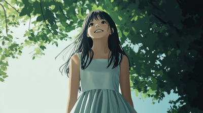 Happy Memory Under the Tree
