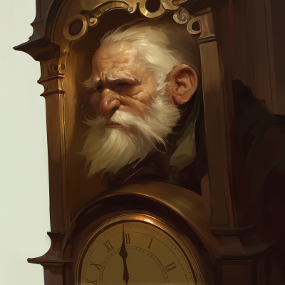 Living Grandfather Clock Portrait