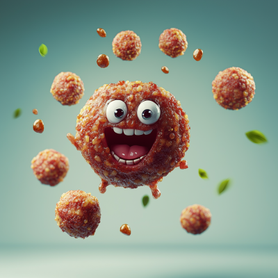 Happy Flying Meatballs