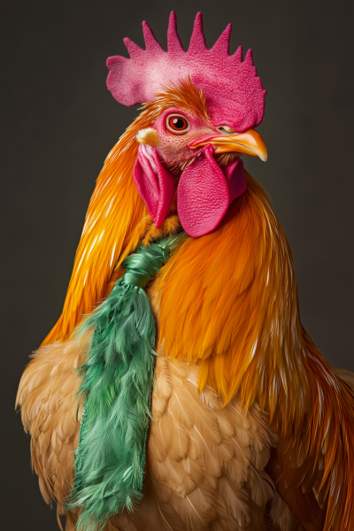 Stylish Orange Rooster