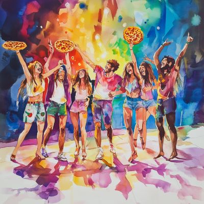 Friends Dancing at the Disco
