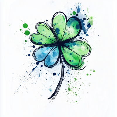 Cute Clover Tattoo Design