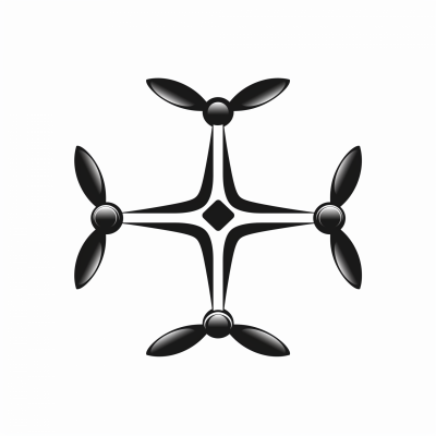 Minimalist Drone Propeller Logo
