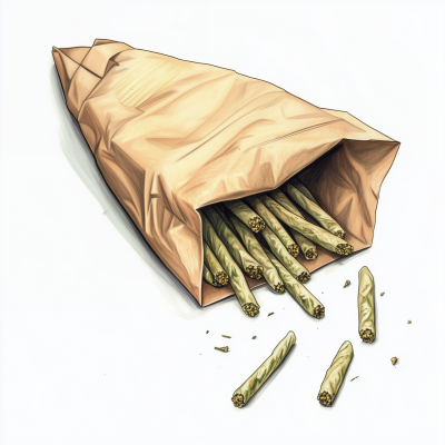 Pointy Paper Bag with Joints