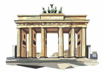 Brandenburg Gate Illustration