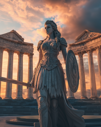 Gorgeous Warrior Goddess Statue