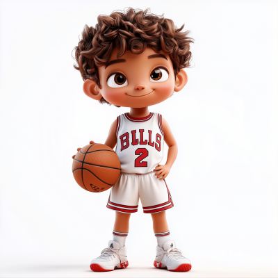 Cute Basketball Kid